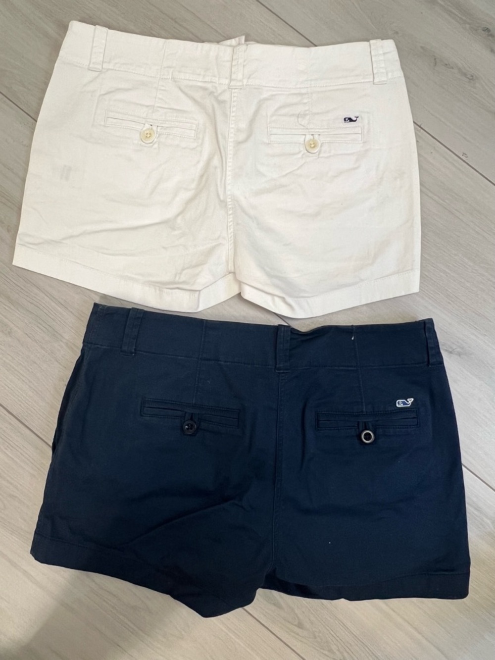 Vineyard Vines 2 Pack BUNDLE Shorts Sz 6 White & Navy Preppy Coastal Grandma - Picture 2 of 6